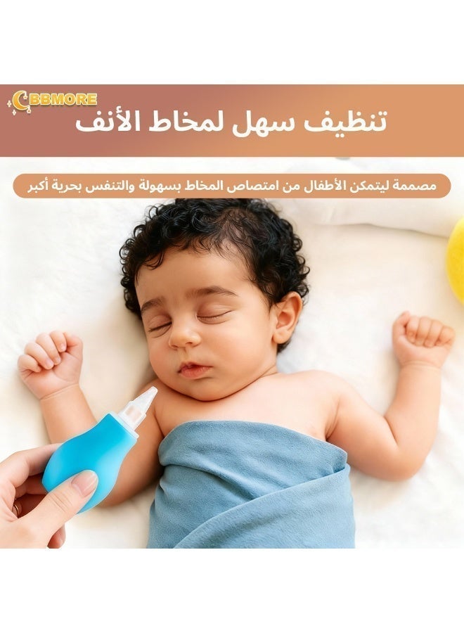 BBMORE Baby Nasal Aspirator Nose Cleaner, Baby Nose Sucker, Newborn Baby Toddlers Cleans Snot and Anti Reflux Nasal Congestion, Blue - Image 3